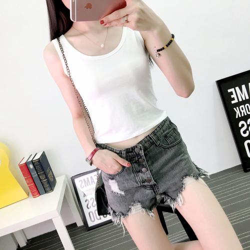 学生露脐装下面怎么搭配图片