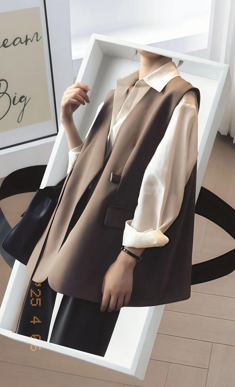 衬衫西服马甲外套怎么搭配什么裤子好看图片