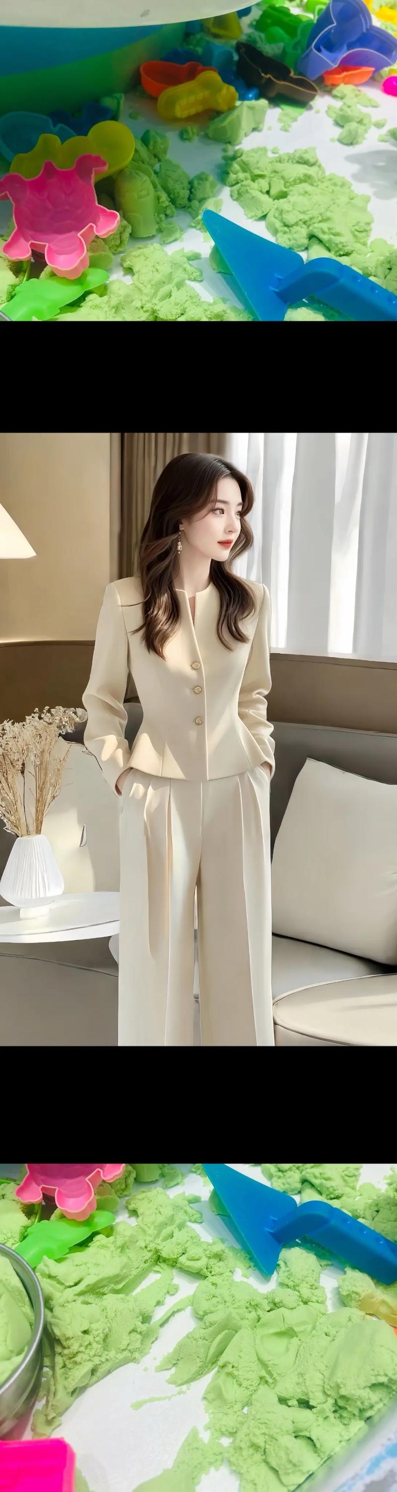 浅杏色上衣怎么搭配