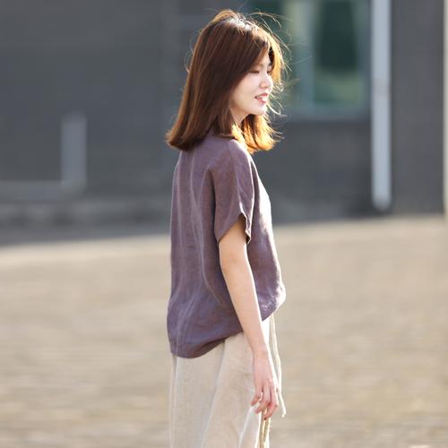 棉麻大衫怎么搭配图片