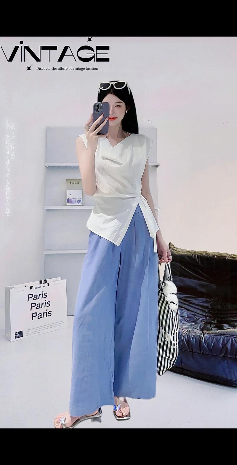 篮色衣服怎么搭配图片