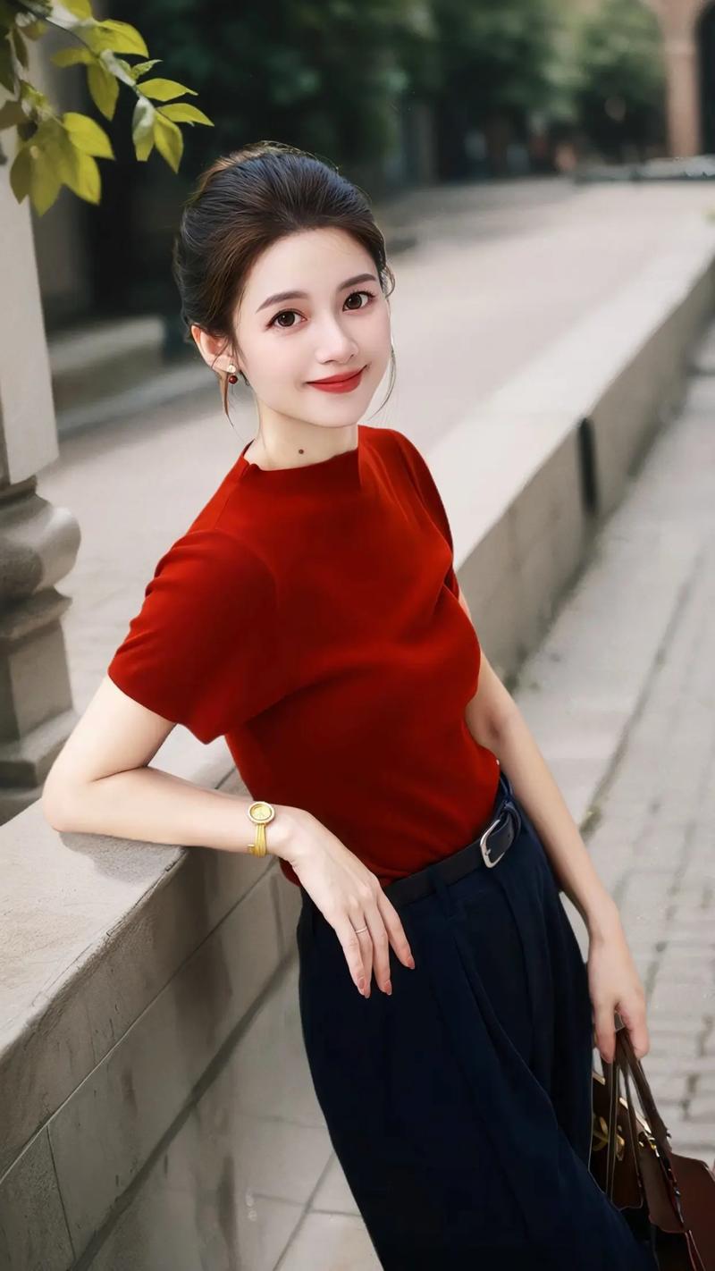 红短袖怎么搭配