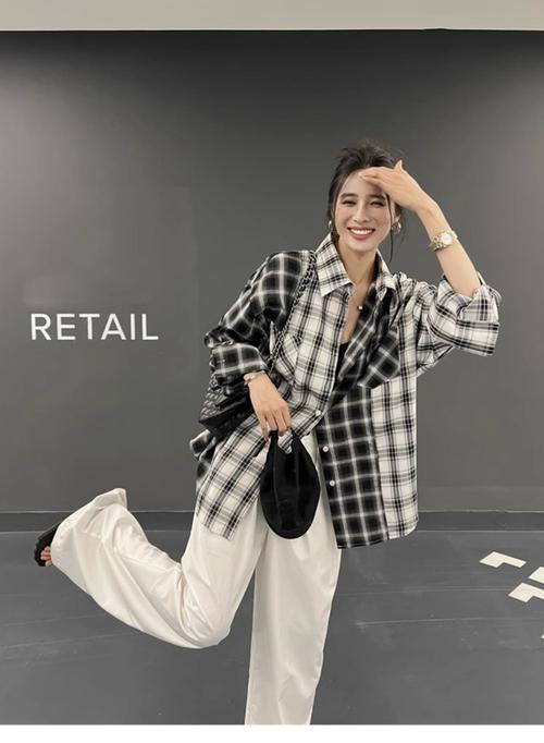 中格子衬衣怎么搭配图片