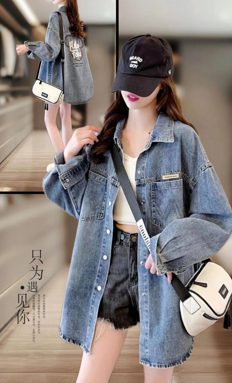 女牛仔中长款外套怎么搭配什么裤子好看吗