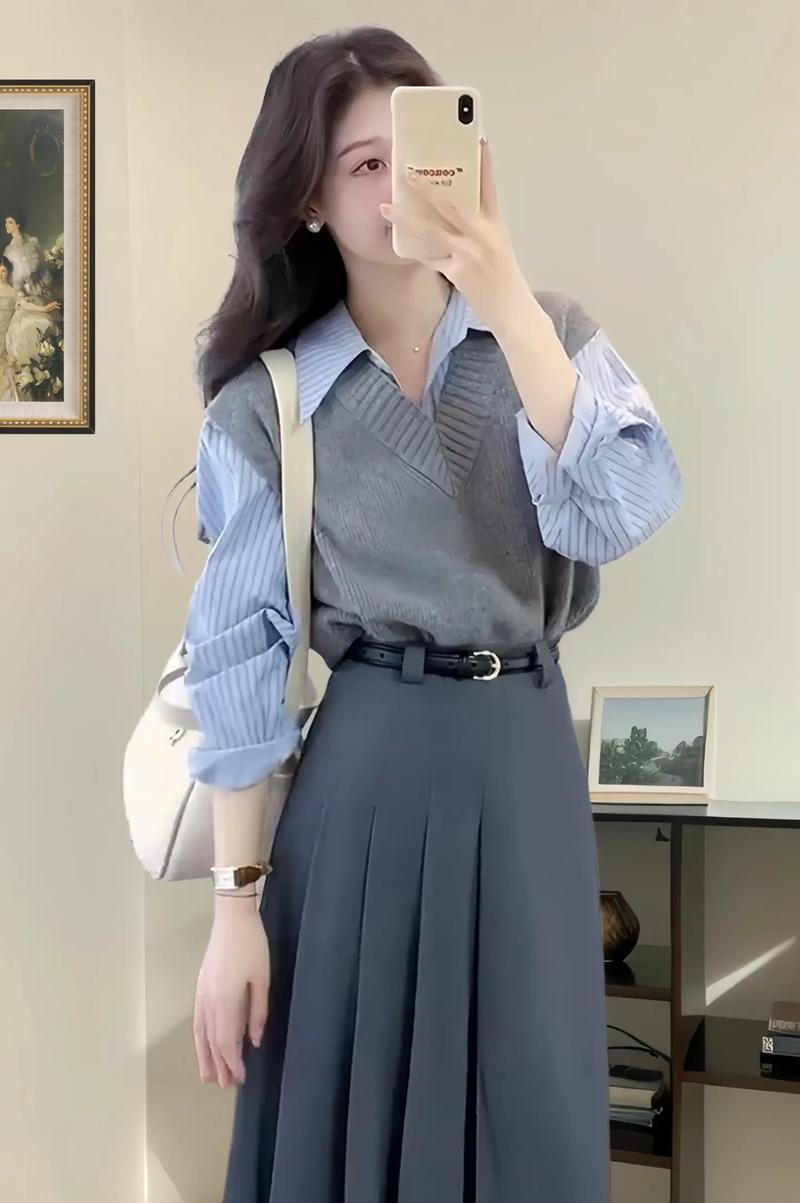怎么系衣服搭配图片女生图片