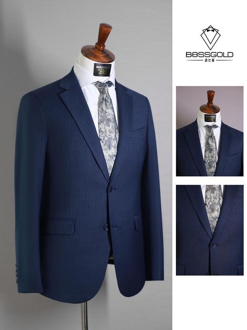 蓝西装配什么领带