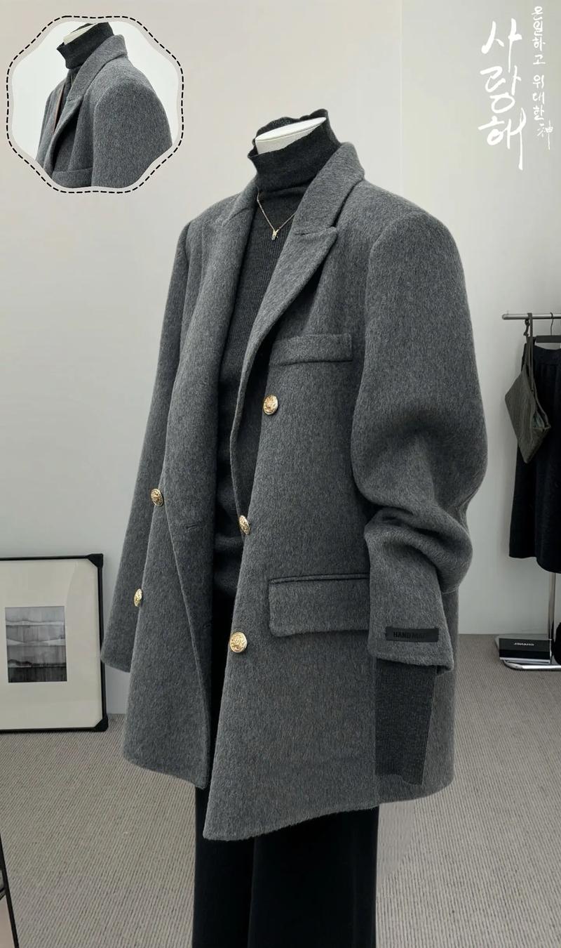 西装妮子大衣怎么搭配衣服好看图片