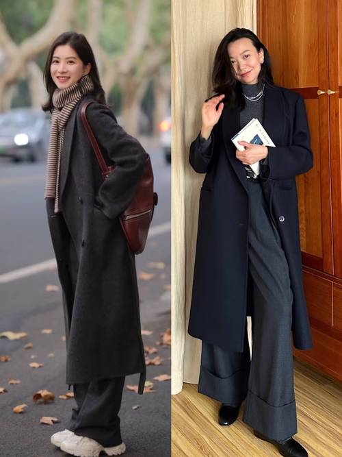 西装妮子大衣怎么搭配衣服好看图片