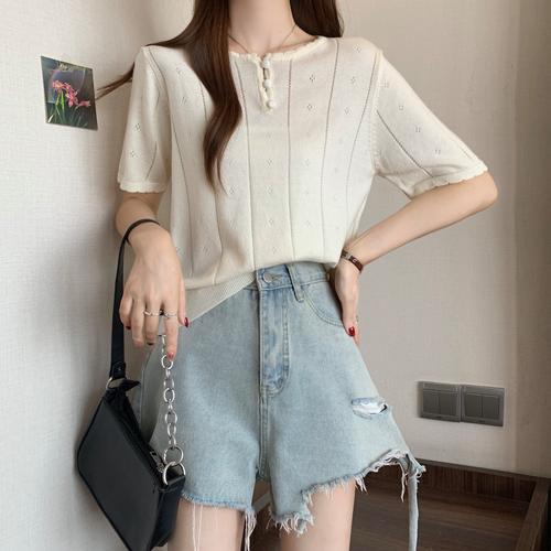 夏季短袖针织衫怎么搭配