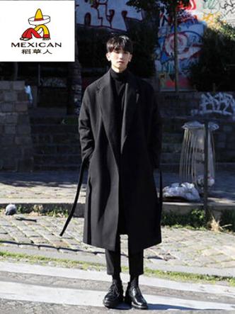 长款的男士黑色大衣怎么搭配什么裤子