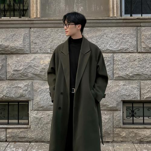 男士长款风衣怎么搭配