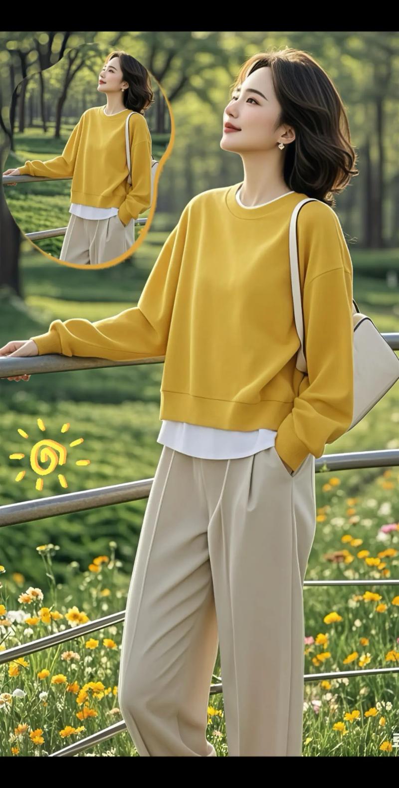 圆领卫衣怎么搭配外套