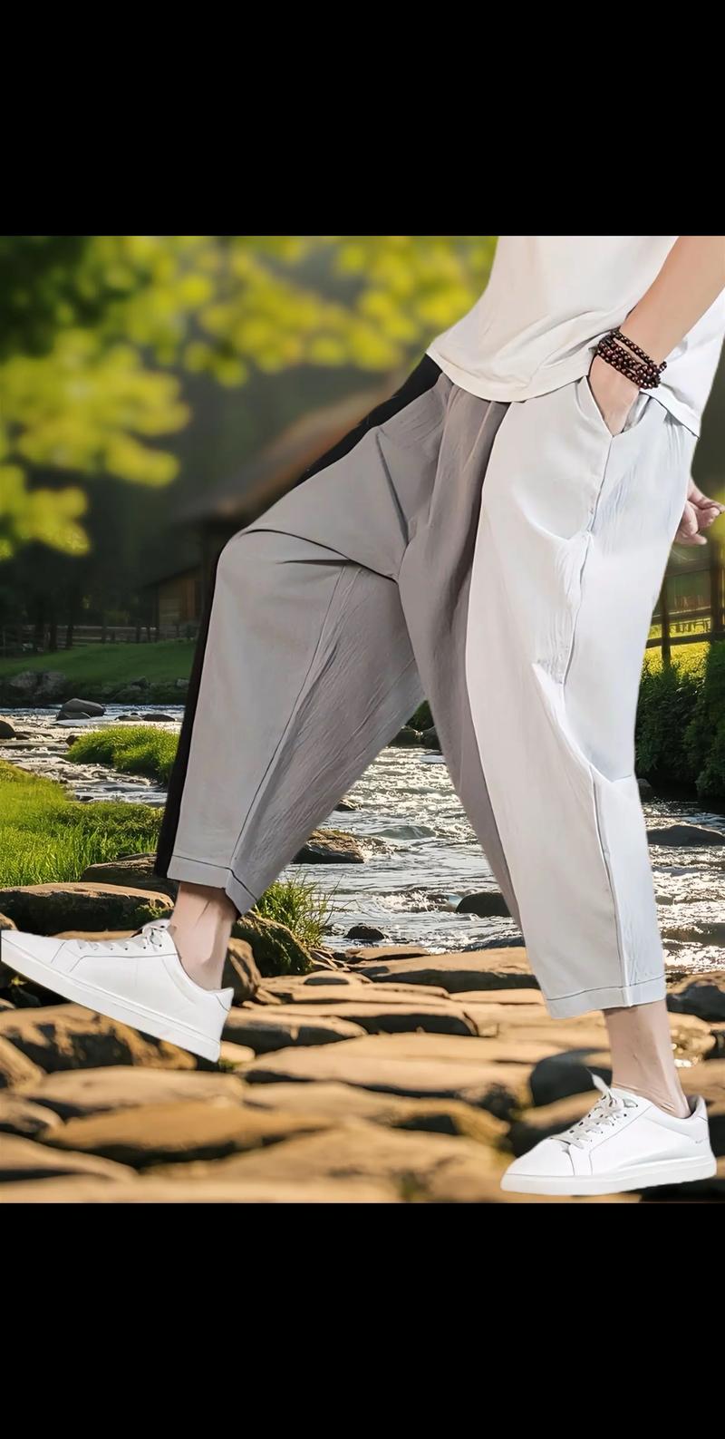 男士萝卜裤怎么搭配