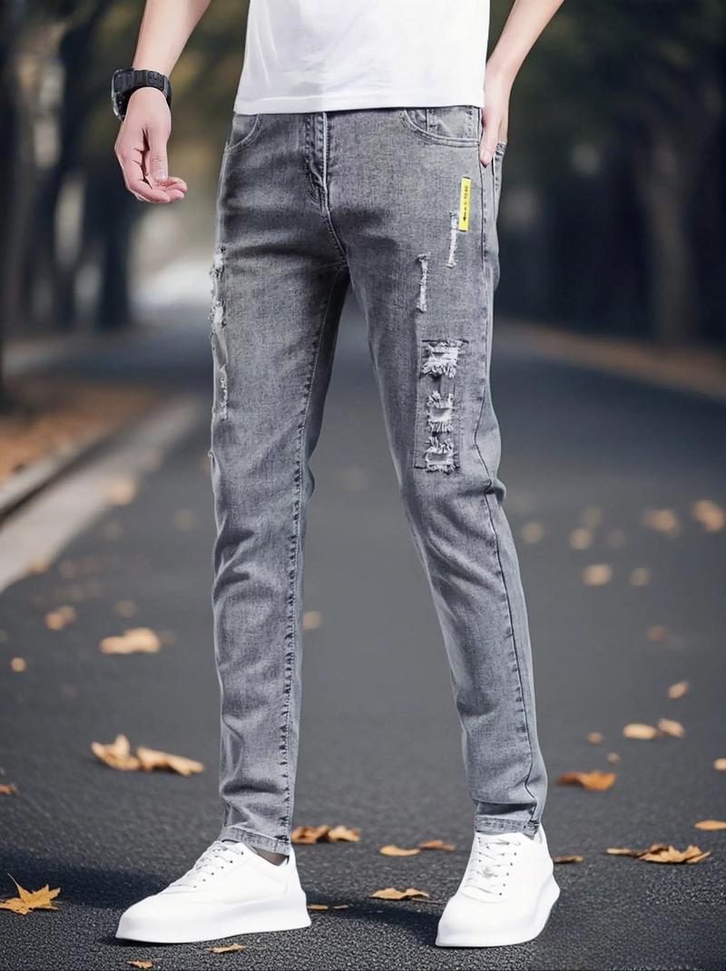 男士破洞裤怎么搭配