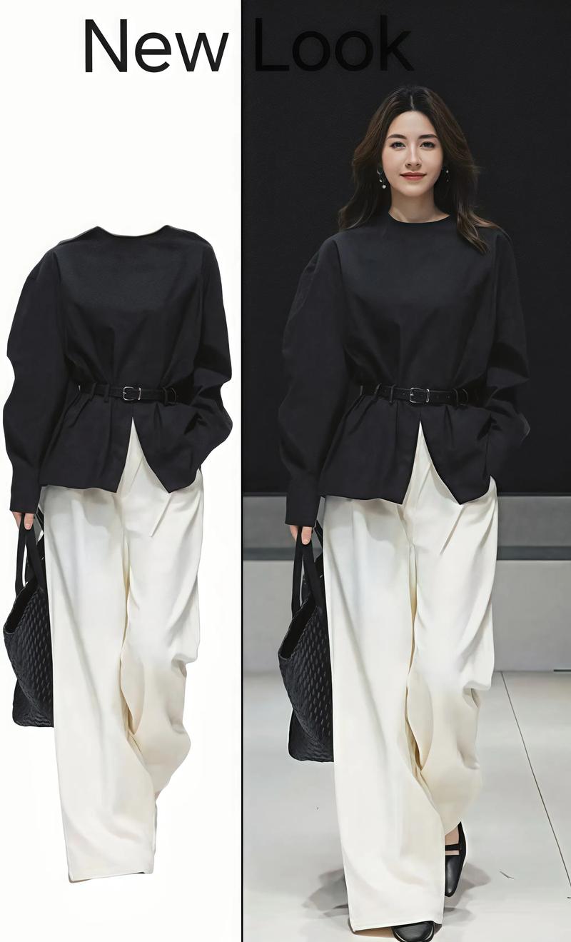 女黑色衬衣怎么搭配