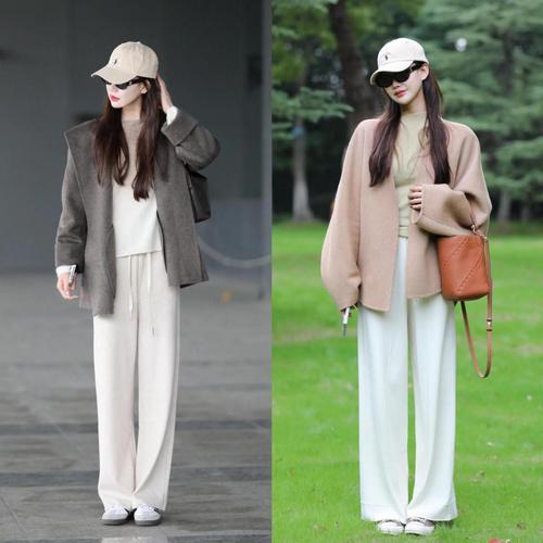 阔腿裤怎么搭配小白鞋