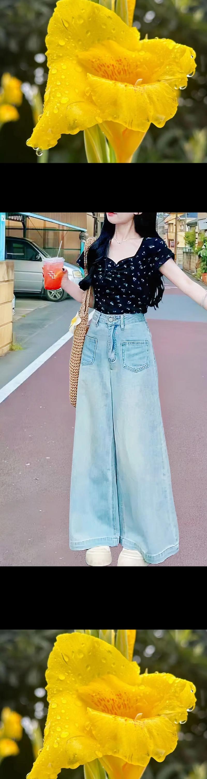 碎花半袖怎么搭配