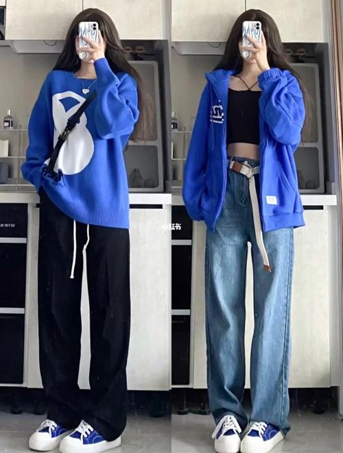 天蓝色裤子配什么上衣