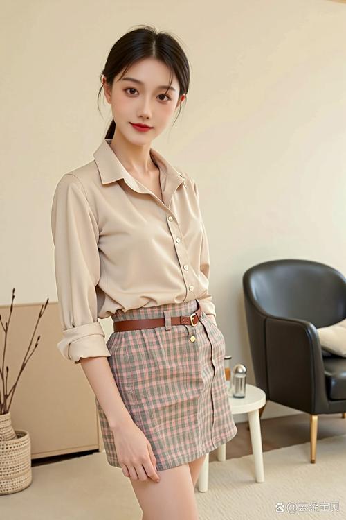 格裙衬衫怎么搭配