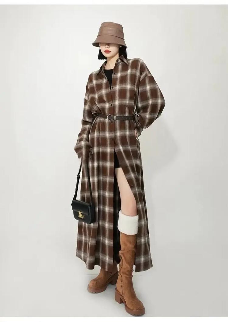 格裙衬衫怎么搭配