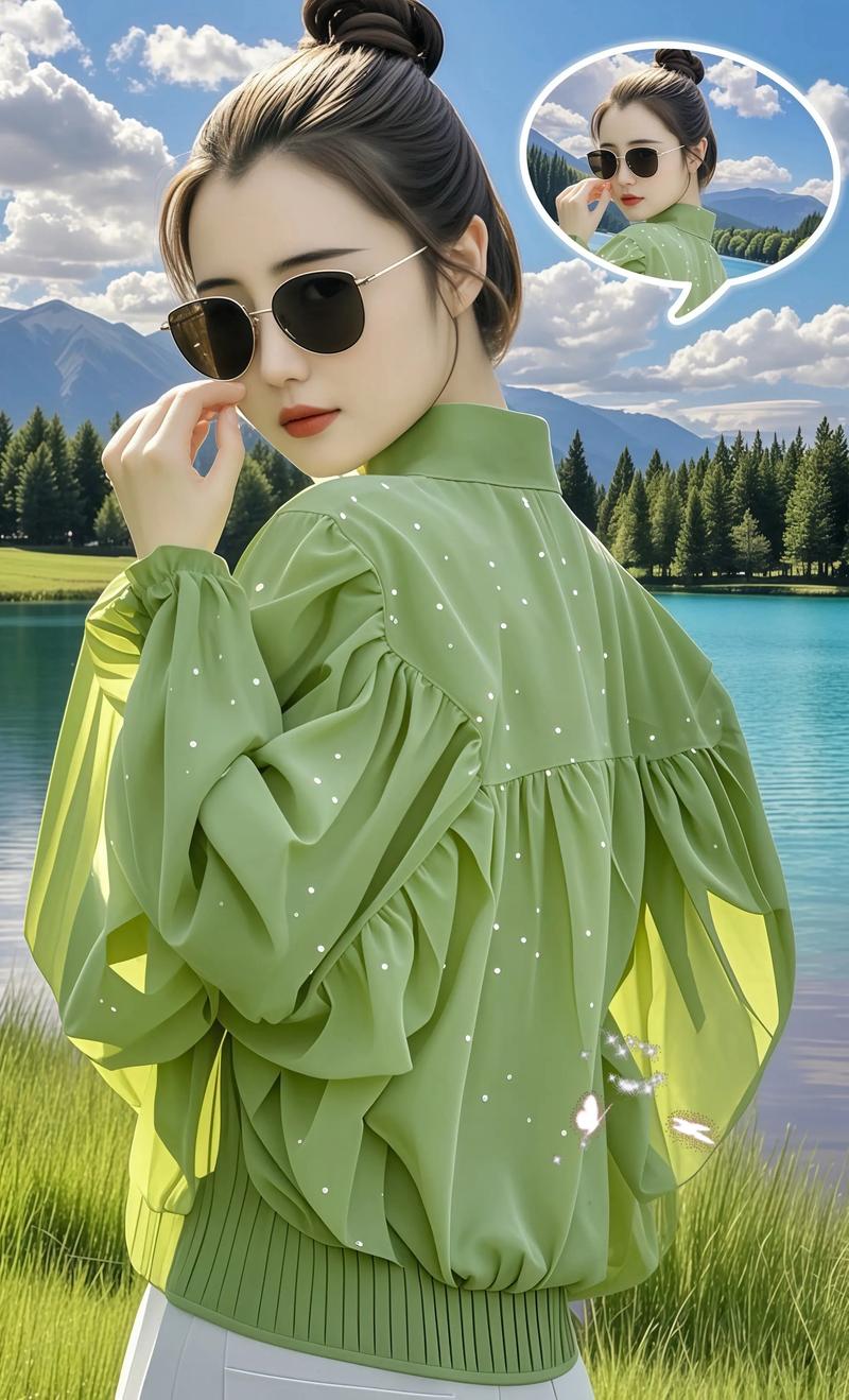 夏天上衣短款绿色怎么搭配