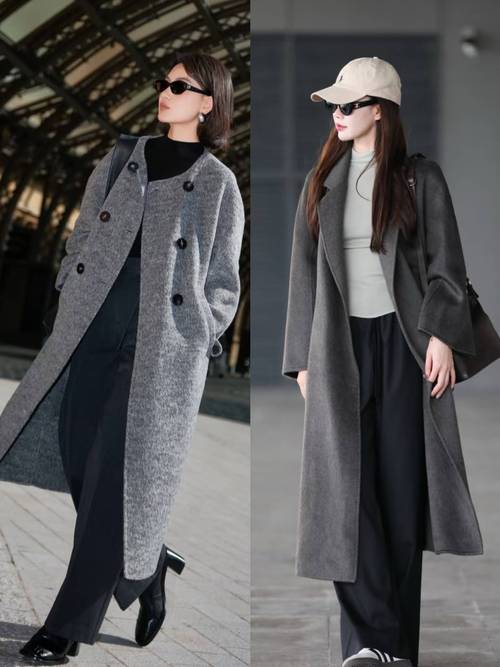 西服大衣怎么搭配图片女
