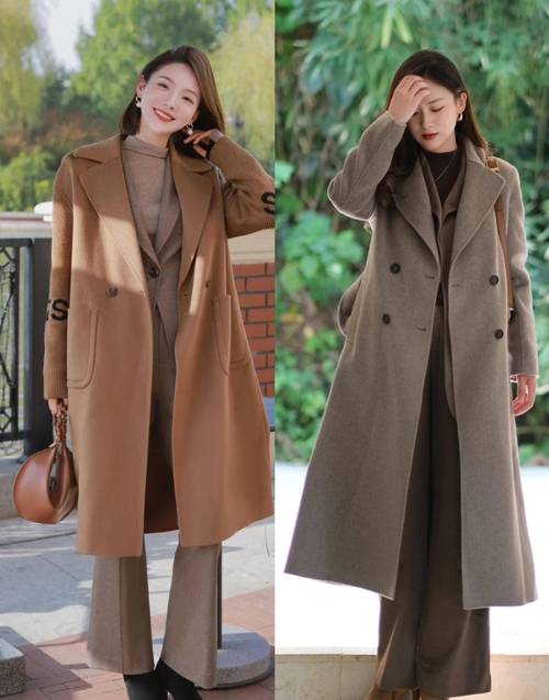 西服大衣怎么搭配图片女