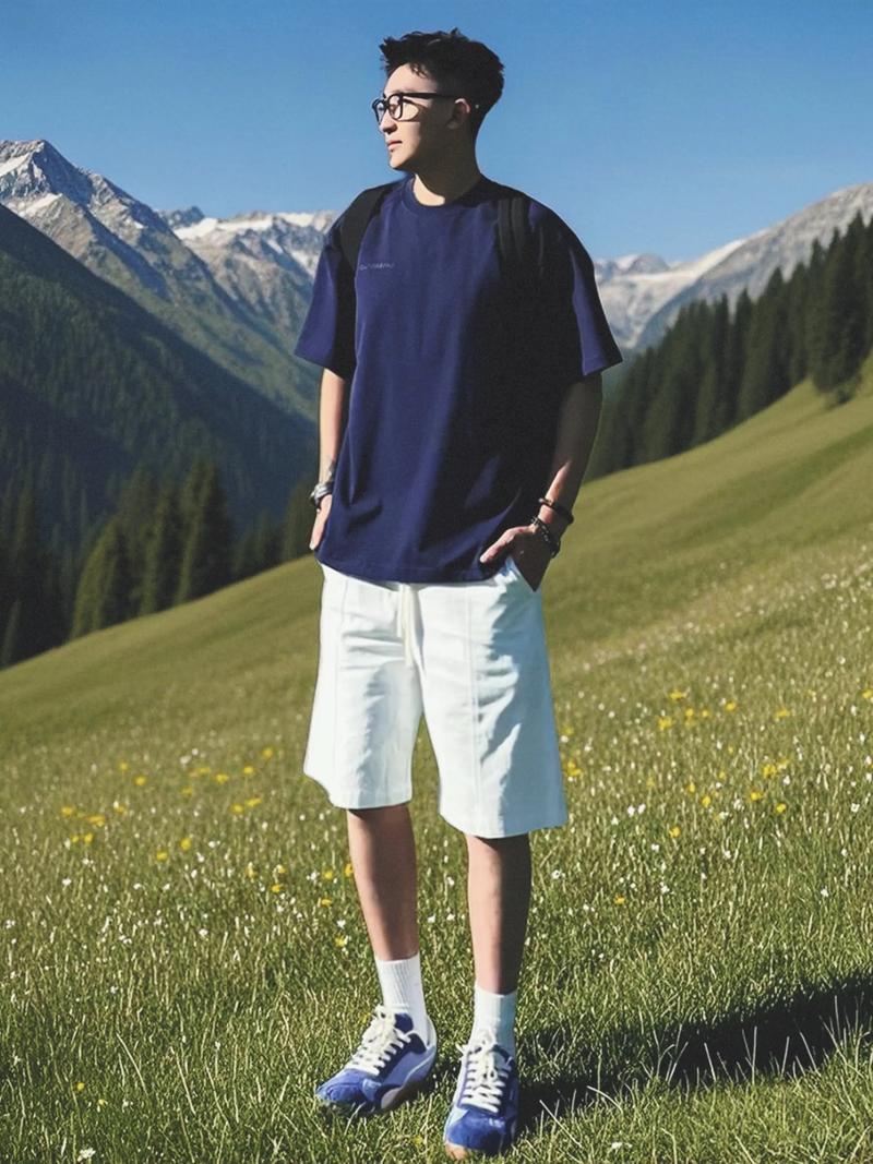 男生五分裤怎么搭配好看