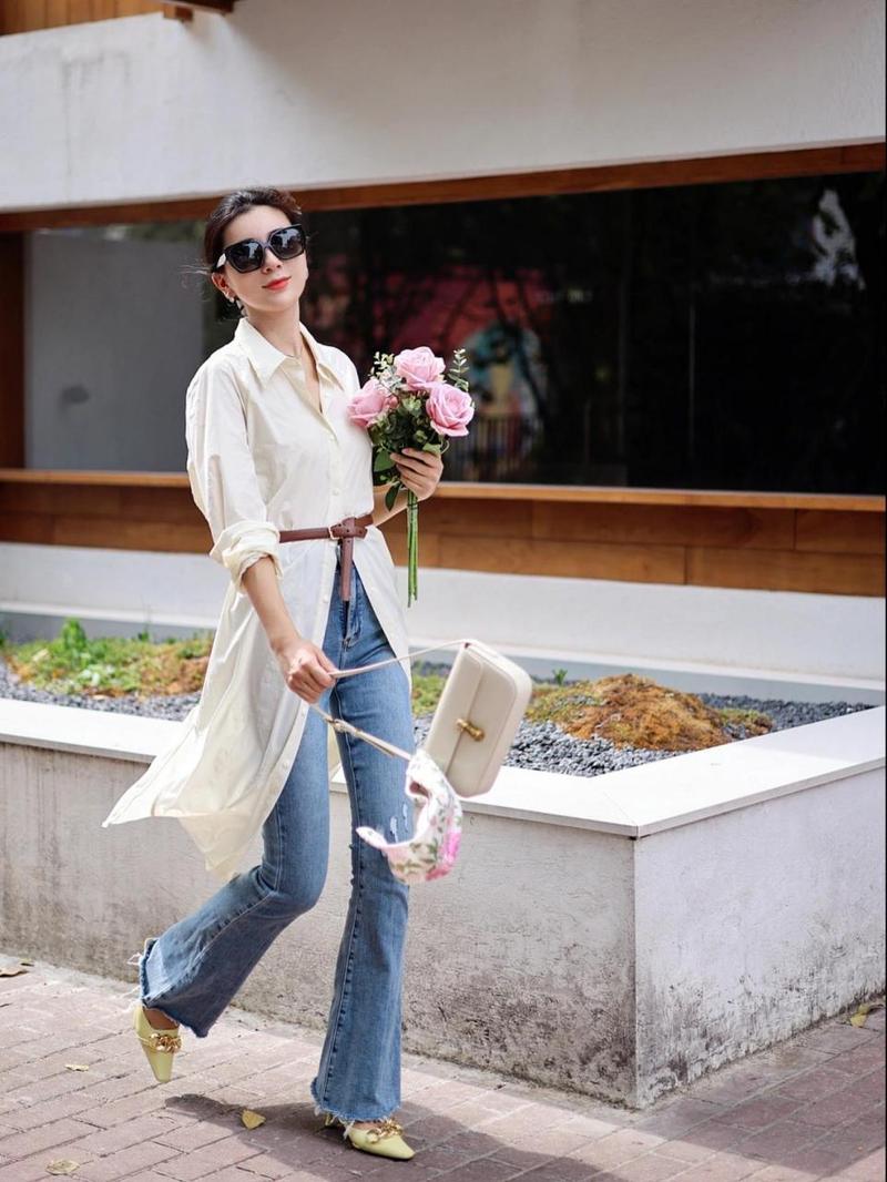 长款衬衫怎么搭配裤