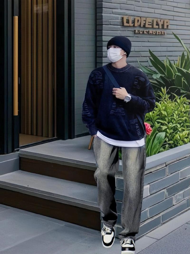 男宽腿裤子怎么搭配鞋子