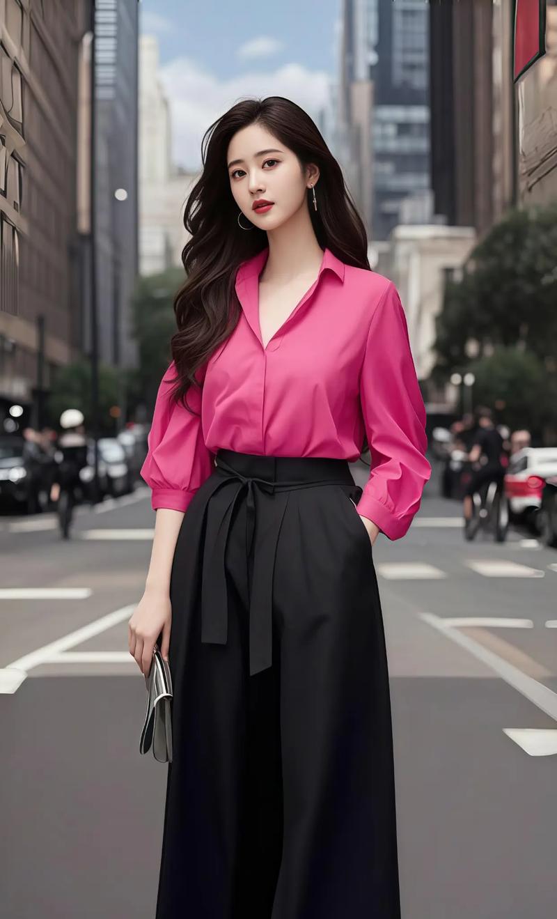 玫红色裤子配什么上衣