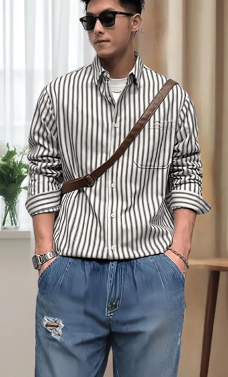 长款衬衫怎么搭配图片男