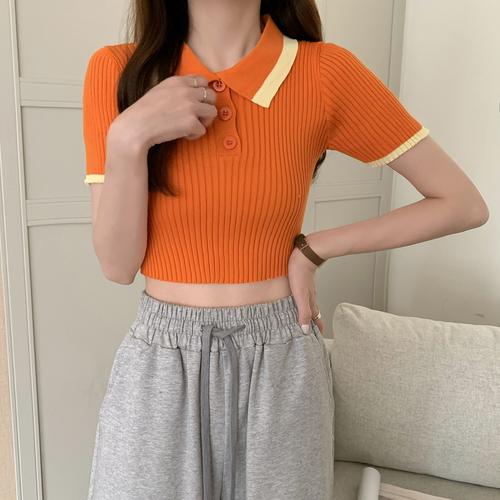 橙色上衣配什么颜色裤子