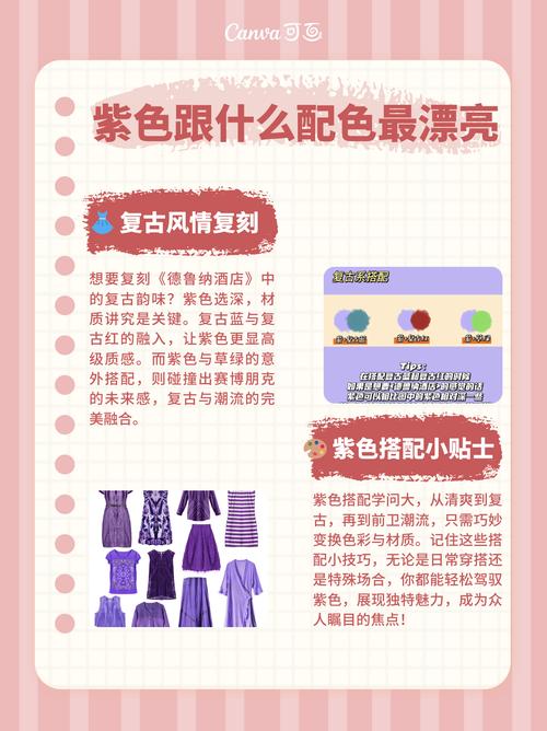 白色紫色粉紫色怎么搭配