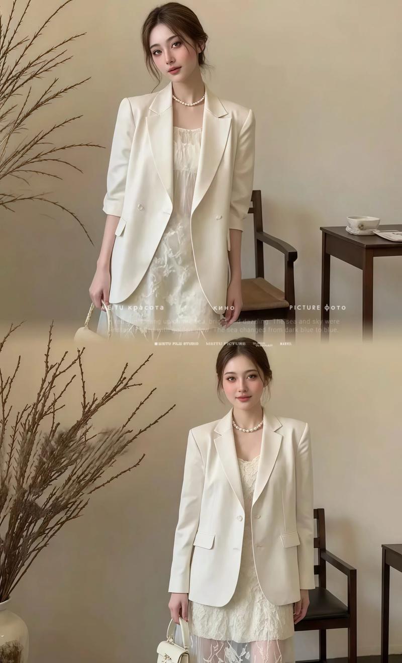 长款蕾丝裙怎么搭配外套