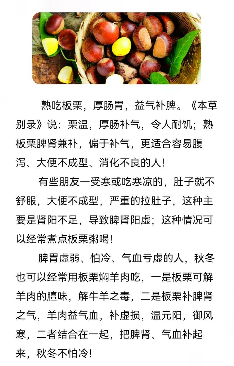 板栗吃了有什么好处