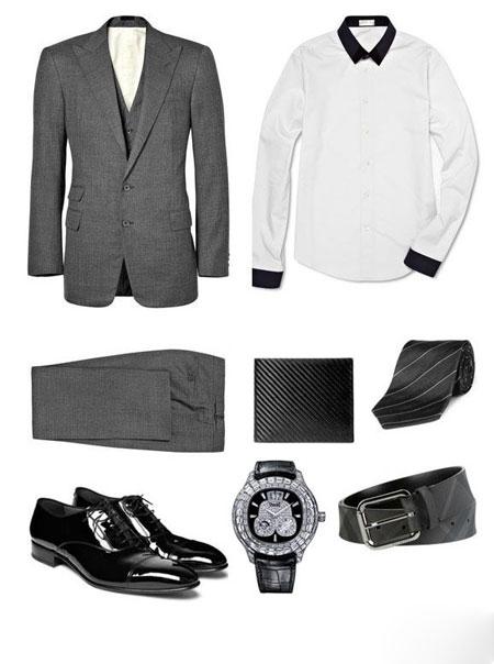 男生上衣灰色下身怎么搭配