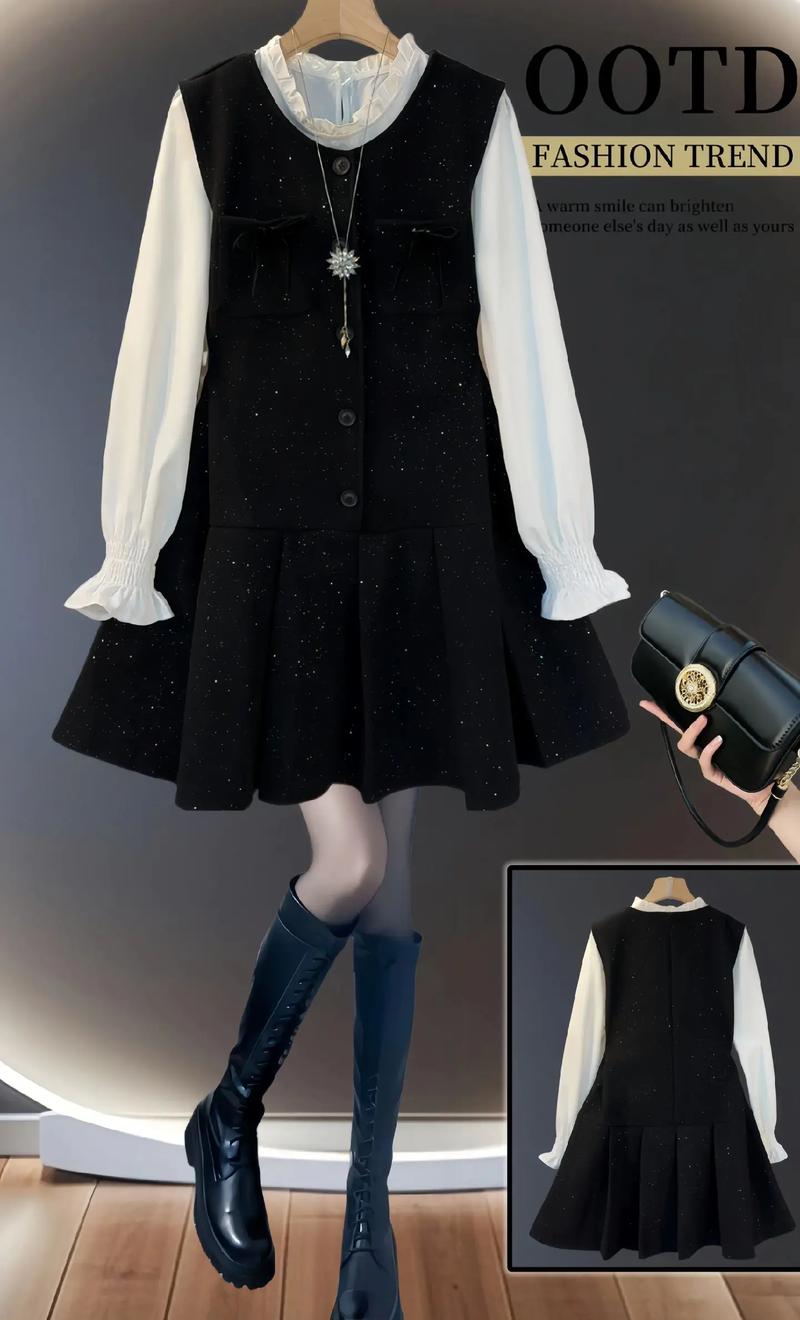 小香风连衣裙冬季怎么搭配穿