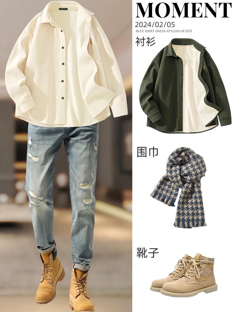 男士灯芯绒衬衫怎么搭配