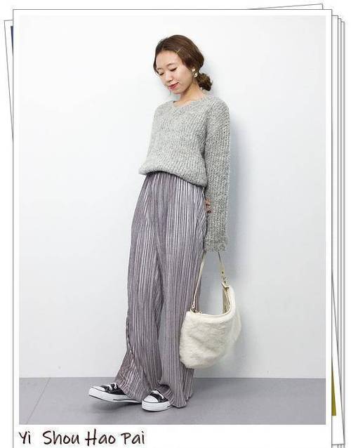 上衣灰色下身怎么搭配 图片