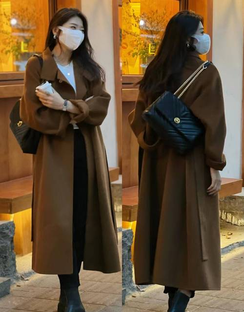 深棕色皮风衣怎么搭配