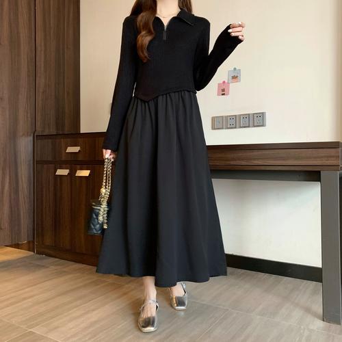 秋冬长裙怎么样搭配衣服