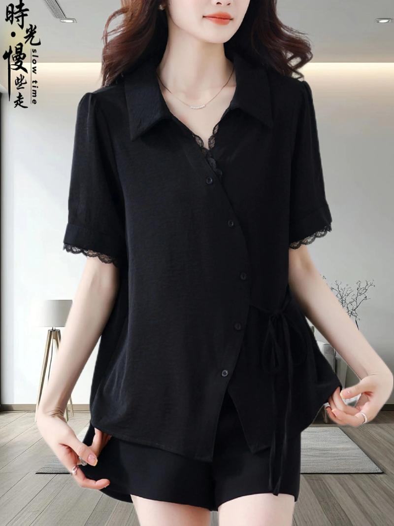 黑色雪纺打底怎么搭配