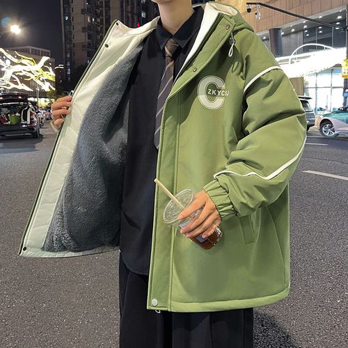 男装绿色外套怎么搭配图片