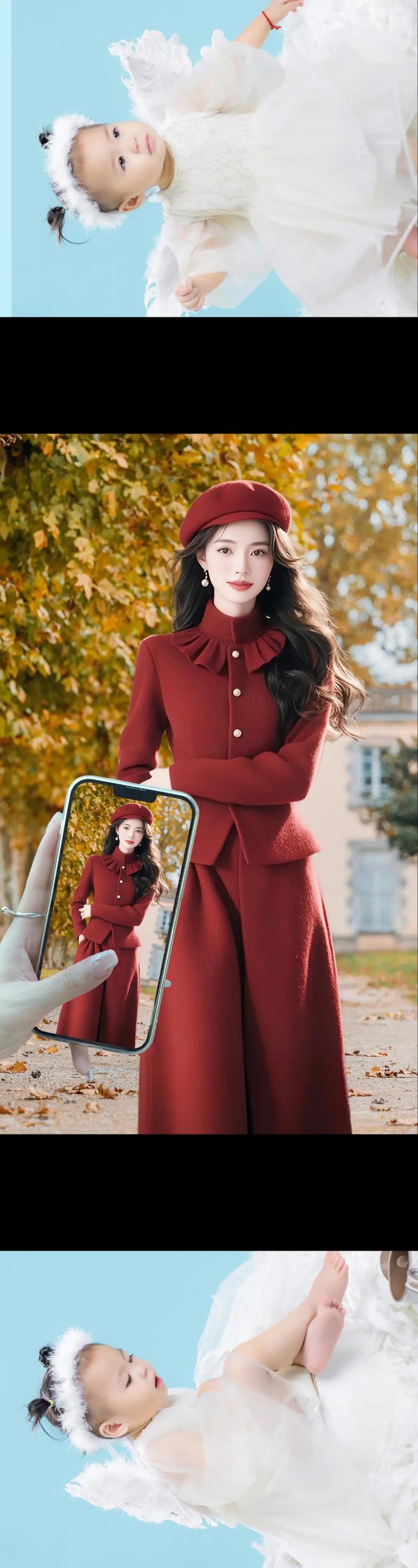 红色阔腿裤配什么上衣