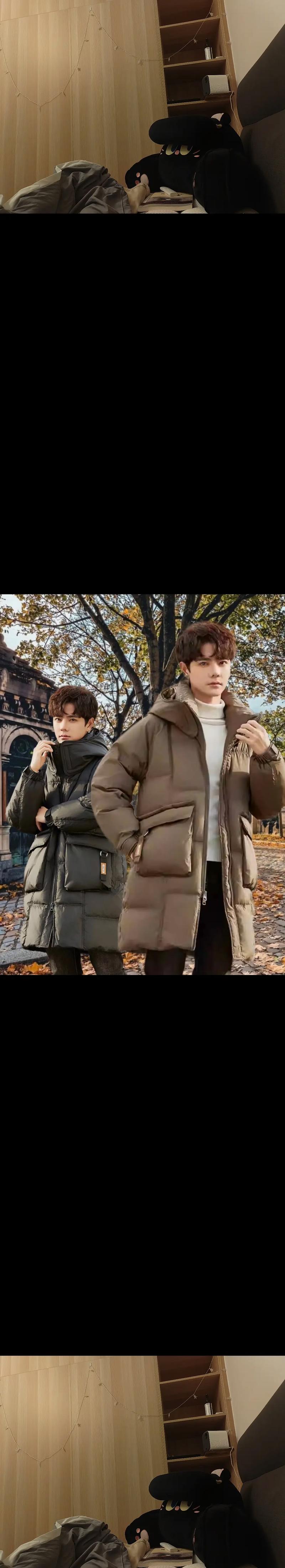 冬季男长款羽绒服怎么搭配图片