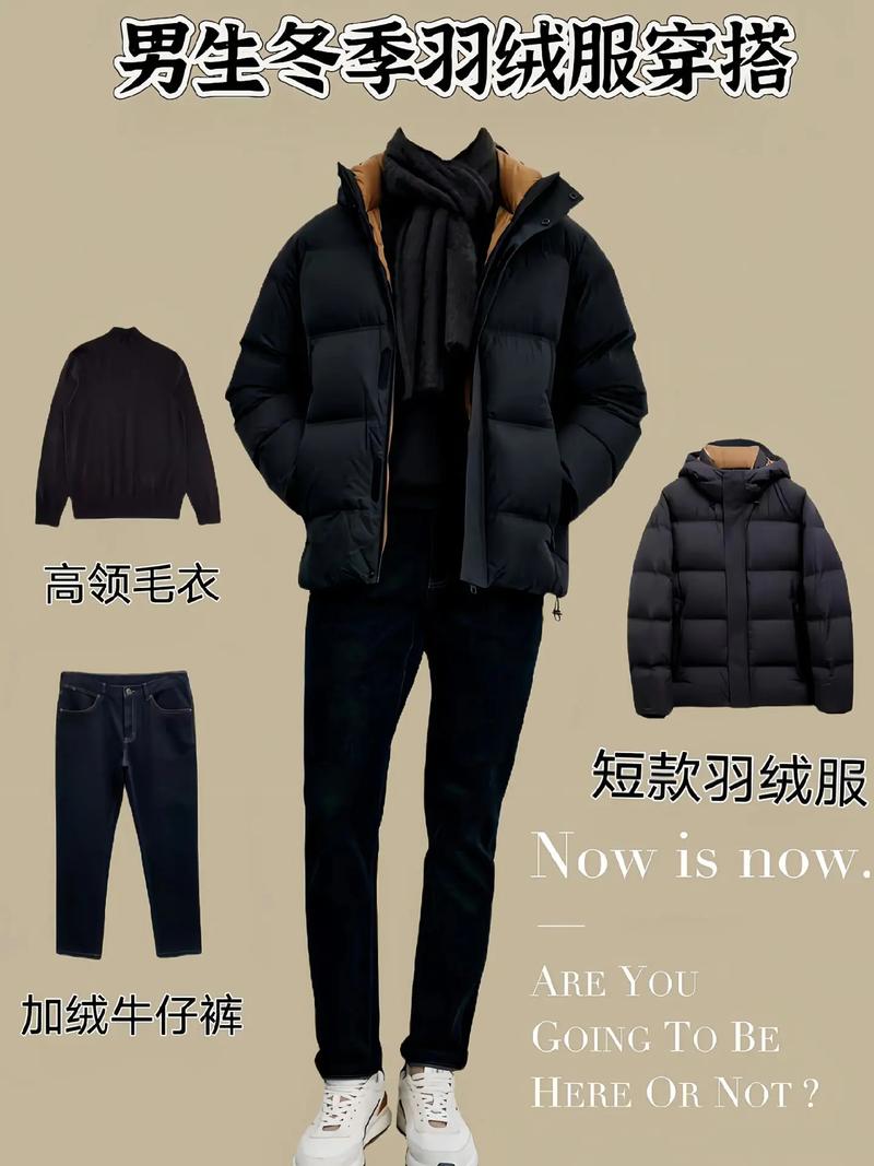 冬季男长款羽绒服怎么搭配图片