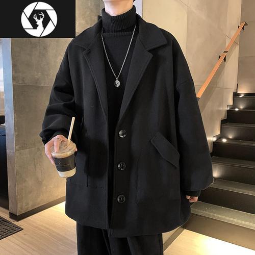 男生黑色长大衣怎么搭配图片