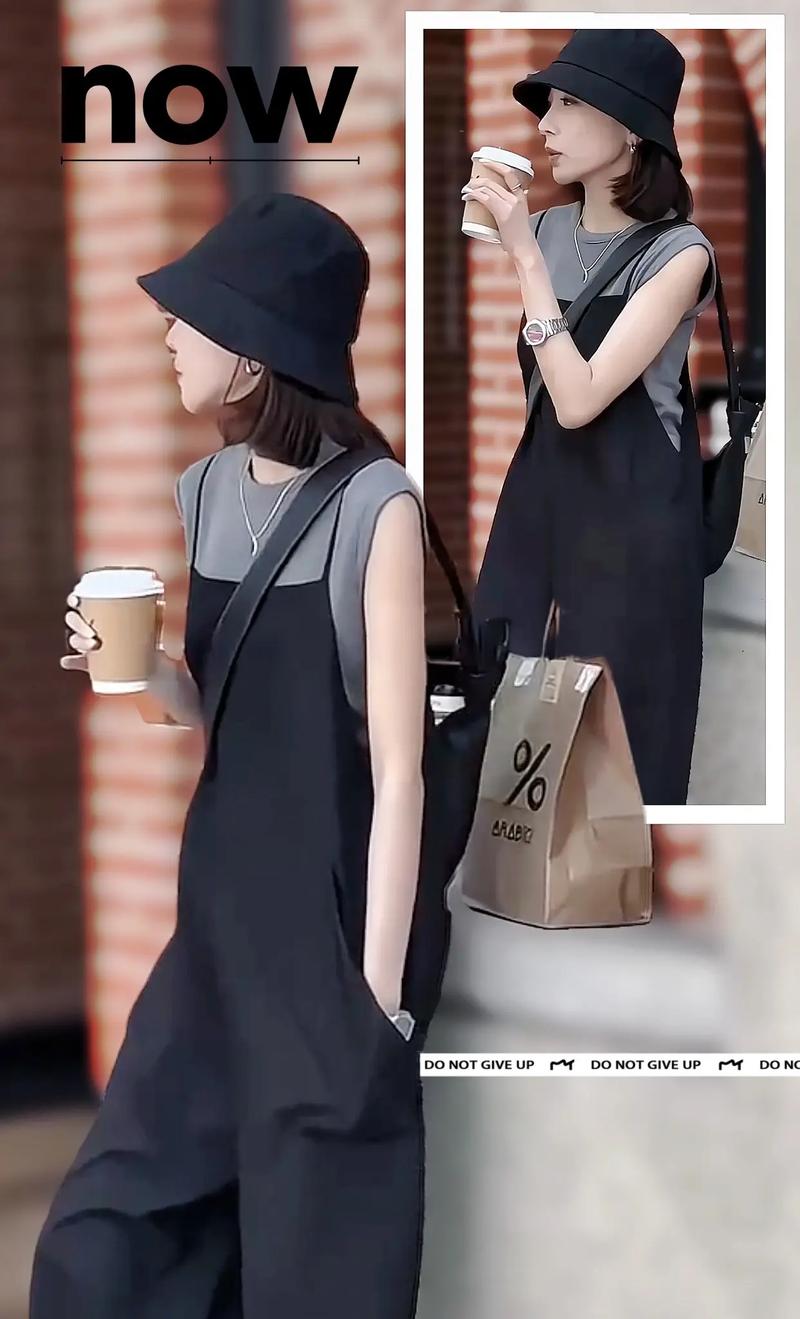 背带黑色短裤怎么搭配