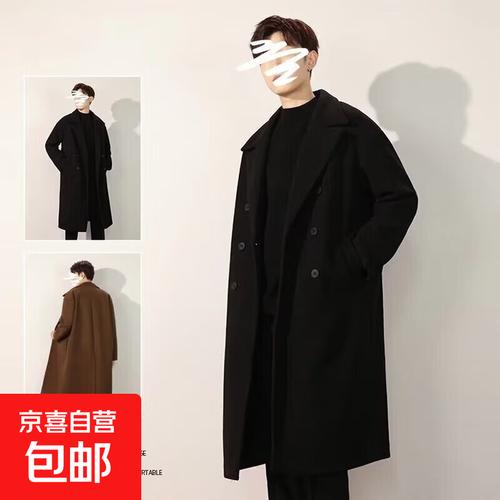 男生黑色长款大衣怎么搭配图片大全